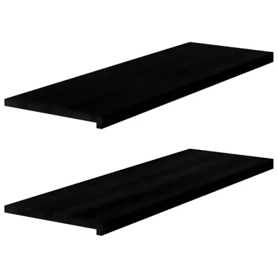 vidaXL Okenske police 2 kosa temno rjava 120x40x2 cm trdna hrastovina