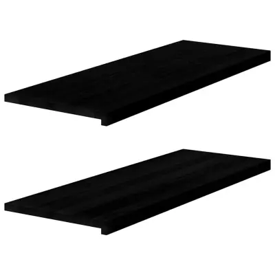 vidaXL Okenske police 2 kosa temno rjava 110x40x2 cm trdna hrastovina