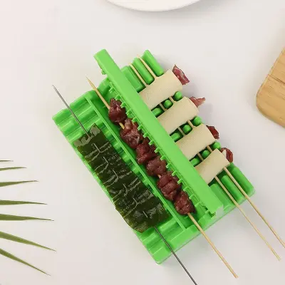 Green Bbq Prenosni Stroj Za Nabodala Iz Vrvi Hiter Večnamenski Žar Za Zelenjavno Meso
