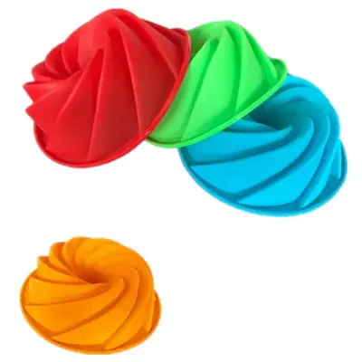 Komplet Štirih, Naključnih Barv, Silikonskega Kalupa Za Torto/Spiralnega Silikonskega Kalupa, Zelo Primeren Za Izdelavo