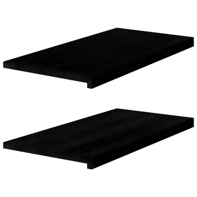 vidaXL Okenske police 2 kosa temno rjava 80x40x2 cm trdna hrastovina