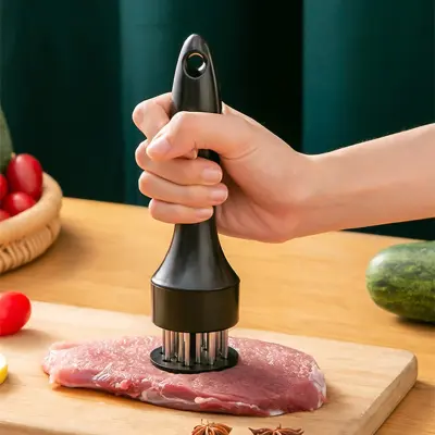 Black Hammer Tool Steel Schiff Needle Kuhinjsko Orodje Najboljše Za Mehčalec Mesa/Žar/Marinade/Svinjina/Jagnjetina/Zrezki