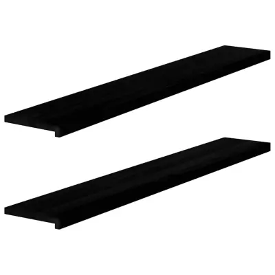 vidaXL Okenske police 2 kosa temno rjava 160x25x2 cm trdna hrastovina
