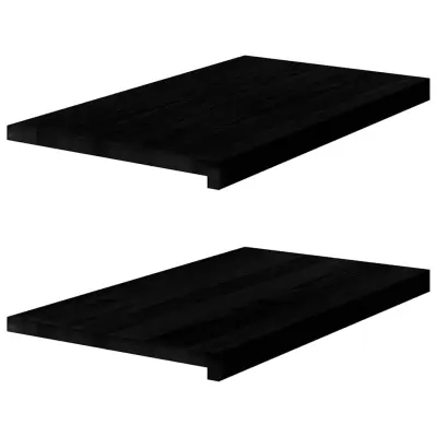 vidaXL Okenske police 2 kosa temno rjava 70x40x2 cm trdna hrastovina