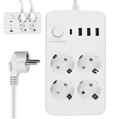 EU napajalni razdelilnik - 2 m z USB vtičnicami (F062PD)