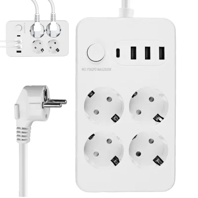 EU napajalni razdelilnik - 2 m z USB vtičnicami (F062PD)