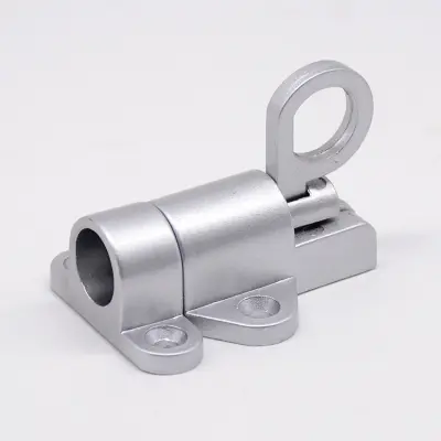 Aluminijasta Zlitina Samodejni Vzmetni Zapah Zapah Vrat Srebrno Črna Drsna Strojna Oprema Zapah Vrat Zapah Zapah Ključavnica
