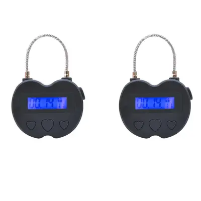 2X Smart Time Lock Lcd Time Lock Usb Za Ponovno Polnjenje, Začasna Časovna Ključavnica Potovalna Elektronika