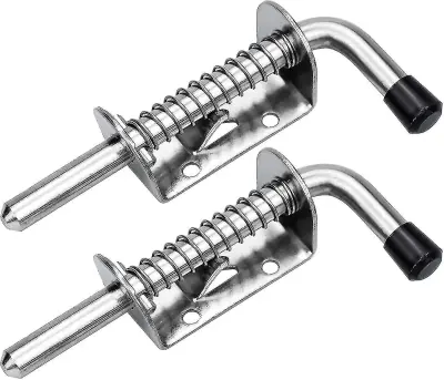 Zapah Za Garažna Vrata Vzmeten Zapah Jekleni Vzmetni Zapah Zapah Za Vrata In Zapah 128 Mm, Primeren Za Garažna Vrata, Vrtna Lopa