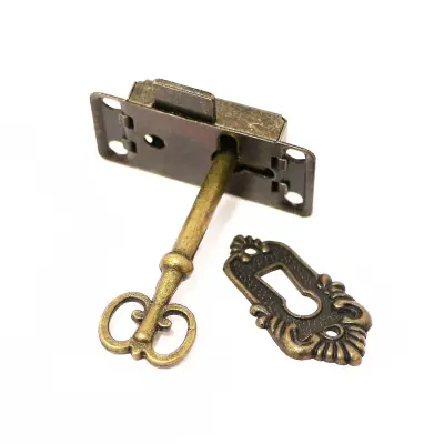 Vintage Ključavnica Za Vrata Omare, Ključavnica Za Omarico, Ključavnica Za Starinsko Pohištvo S Kompletom Key2Set - Bronasta