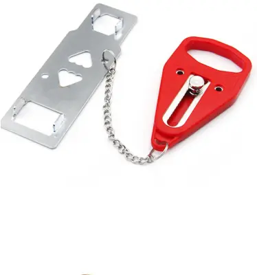 Prenosna Ključavnica Za Vrata Solid Heavy Duty Door Extra Lock Zagotavlja Dodatno Zasebnost In Varnost Za Hotele, Stanovanja