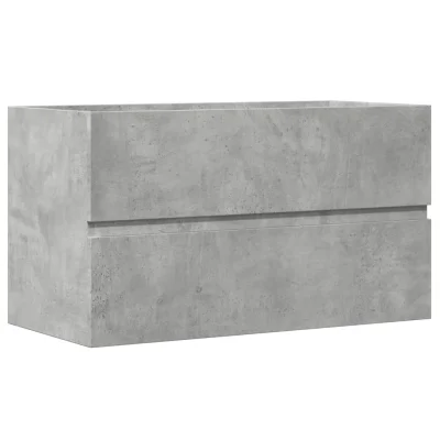 vidaXL Omarica za umivalnik betonsko siva 90x38,5x45 cm iverna plošča