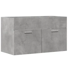 vidaXL Omarica za umivalnik betonsko siva 80x38,5x46 cm iverna plošča