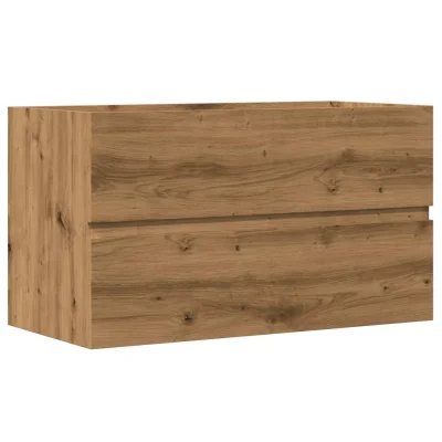 vidaXL Omarica za umivalnik artisian hrast 90x38,5x45 cm inž. les
