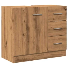 vidaXL Omarica za umivalnik artisian hrast 63x30x54 cm inženirski les