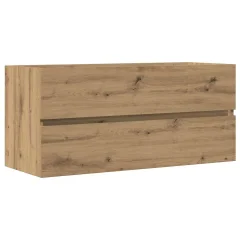 vidaXL Omarica za umivalnik artisan hrast 100x38,5x45 cm inž. les