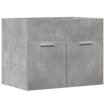 vidaXL Omarica za umivalnik betonsko siva 60x38,5x46 cm iverna plošča