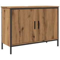 vidaXL Omarica za umivalnik artisan hrast 80x30x60 cm inž. les