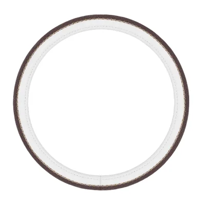 Protizdrsna prevleka za volan iz PU usnja - 38 cm - univerzalno prileganje coffee