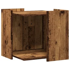 vidaXL Omara za mačje stranišče starinski les 53x53x51 cm inž. les