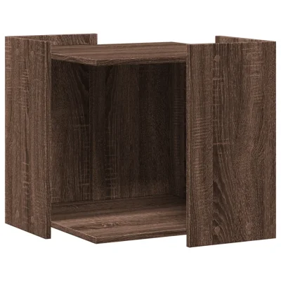 vidaXL Omara za mačje stranišče rjavi hrast 53x53x51 cm inženirski les