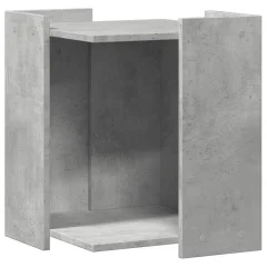 vidaXL Omara za mačje stranišče betonsko siva 42x42x51 cm inž. les
