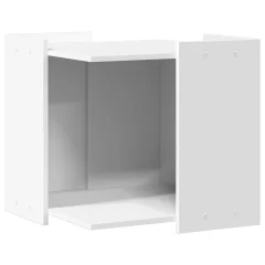vidaXL Omara za mačje stranišče bela 53x53x51 cm inženirski les