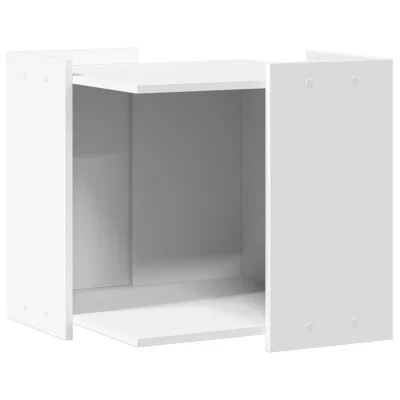 vidaXL Omara za mačje stranišče bela 53x53x51 cm inženirski les