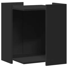 vidaXL Omara za mačje stranišče črna 42x42x51 cm inženirski les