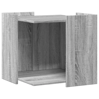 vidaXL Omara za mačje stranišče siva sonoma 53x53x51 cm inženirski les