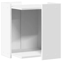 vidaXL Omara za mačje stranišče bela 42x42x51 cm inženirski les