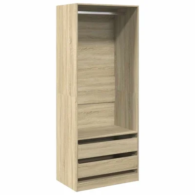 vidaXL Garderobna omara sonoma hrast 80x50x200 cm inženirski les
