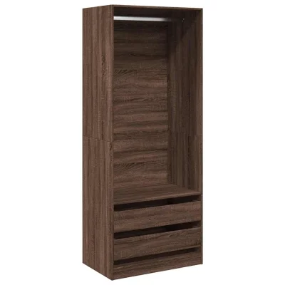 vidaXL Garderobna omara rjavi hrast 80x50x200 cm inženirski les