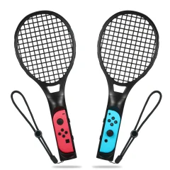Teniški loparji Nintendo Switch za krmilnike Joy-Con, 2 paketa, črni, za Mario Tennis Aces