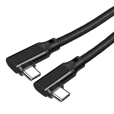 VR povezovalni kabel - PQ121 črno pleten  1 m