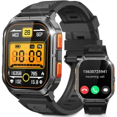 Pametna ura D28A - 2,01" HD IP68 Vodotesna (oranžna/Gunmetal)