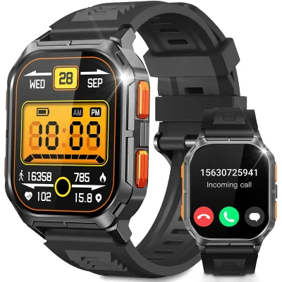 Pametna ura D28A - 2,01" HD IP68 Vodotesna (oranžna/Gunmetal)