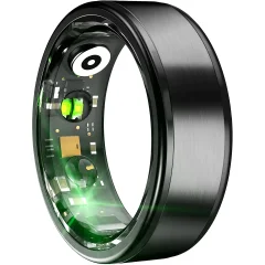 Smart Health Ring - merilnik srčnega utripa/kisika v krvi (črn)