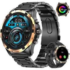 Pametna ura HK98 - 1,43" AMOLED/NFC/Bluetooth klici (črno zlato)