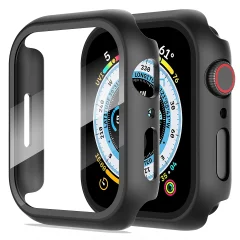 Etui za Apple Watch 7 - Frosted Shell (44 mm, črna)