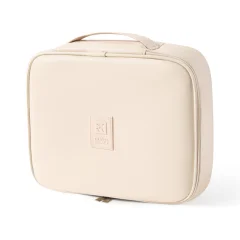 Elegantna kvadratna torba za shranjevanje iz PU usnja Beige