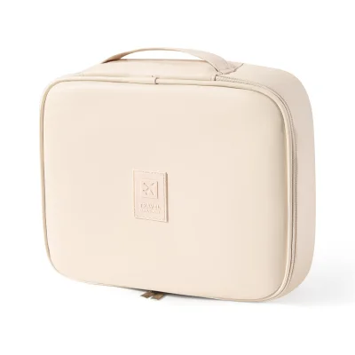 Elegantna kvadratna torba za shranjevanje iz PU usnja Beige