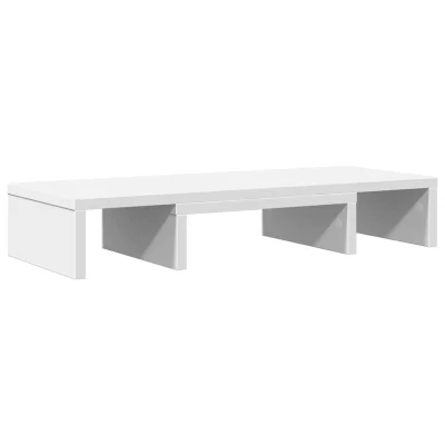 vidaXL Stojalo za monitor nastavljivo belo 60x24x10,5 cm inž. les