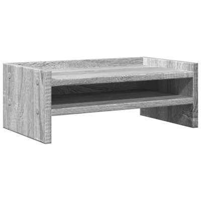 vidaXL Stojalo za zaslon siva sonoma 42x24x16 cm inženirski les