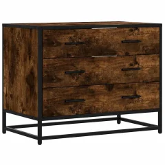 vidaXL Predalnik dimljen hrast 70x41x56 cm inženirski les