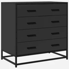 vidaXL Omarica s predali črna 70x41x70 cm konstruiran les