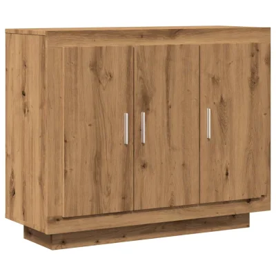vidaXL Sideboard artisian hrast 92x35x75 cm konstruiran les