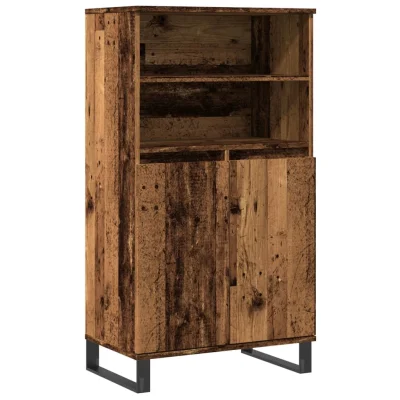 vidaXL Visoka omara starinski les 60x36x110 cm inženirski les