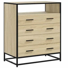 vidaXL Omarica s predali sonoma hrast 70x41x83,5 cm konstruiran les
