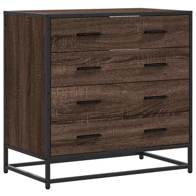 vidaXL Predalnik rjav hrast 70x41x70 cm inženirski les